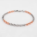 Ember T-Duo Two Tone Men's Silver Bracelet - Diavo Jewels