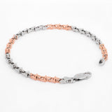 Ember T-Duo Two Tone Men's Silver Bracelet - Diavo Jewels