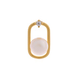 Silver Encased Pearl Earrings - Diavo Jewels