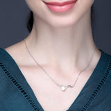 Graceful Pearl Silver Necklace - Diavo Jewels