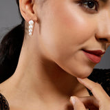Modern Long Cascade 925 Silver Earrings - Diavo Jewels