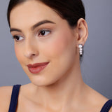 Modern Long Cascade 925 Silver Earrings - Diavo Jewels