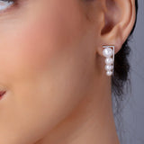 Modern Long Cascade 925 Silver Earrings - Diavo Jewels