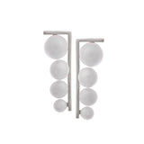Modern Long Cascade 925 Silver Earrings - Diavo Jewels