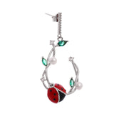 Pearl Bug Silver Delight Earrings - Diavo Jewels