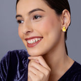925 Silver Teddy Charm Pearl Earrings