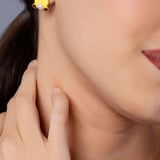 925 Silver Teddy Charm Pearl Earrings