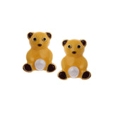 925 Silver Teddy Charm Pearl Earrings