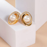 Aqua Swirl Symphony 925 Silver Earrings