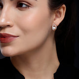 Aqua Swirl Symphony 925 Silver Earrings
