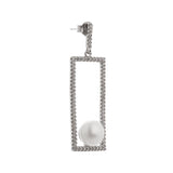Casket Treasure 925 Silver Earrings with Freshwater Pearl - Diavo Jewels