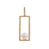 Casket Treasure 925 Silver Earrings with Freshwater Pearl - Diavo Jewels