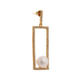 Casket Treasure 925 Silver Earrings with Freshwater Pearl - Diavo Jewels