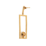 Casket Treasure 925 Silver Earrings with Freshwater Pearl - Diavo Jewels