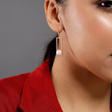 Casket Treasure 925 Silver Earrings with Freshwater Pearl - Diavo Jewels