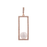 Casket Treasure 925 Silver Earrings with Freshwater Pearl - Diavo Jewels
