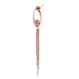 Oval Tassel 925 Silver Earrings with Freshwater Pearl - Diavo Jewels