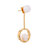 Swinging Pearl Cascade 925 Silver Earrings - Diavo Jewels