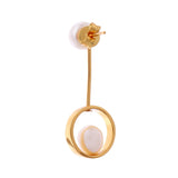 Swinging Pearl Cascade 925 Silver Earrings - Diavo Jewels