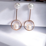 Swinging Pearl Cascade 925 Silver Earrings - Diavo Jewels