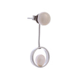 Swinging Pearl Cascade 925 Silver Earrings - Diavo Jewels