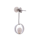 Swinging Pearl Cascade 925 Silver Earrings - Diavo Jewels