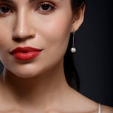 Luminous Descent 925 Silver Earrings - Diavo Jewels