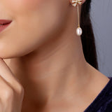Shimmering Bow Sterling Silver Earrings - Diavo Jewels