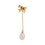 Shimmering Bow Sterling Silver Earrings - Diavo Jewels