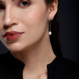 Shimmering Bow Sterling Silver Earrings - Diavo Jewels