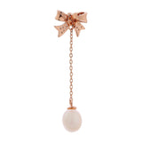 Shimmering Bow Sterling Silver Earrings - Diavo Jewels
