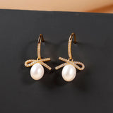 Ribboned Radiance 925 Silver Long Earrings - Diavo Jewels