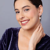 Ribboned Radiance 925 Silver Long Earrings - Diavo Jewels