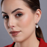Ribboned Radiance 925 Silver Long Earrings - Diavo Jewels