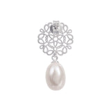 Intricate Reverie: 925 Silver Earrings with Exquisite Pearl Drop - Diavo Jewels