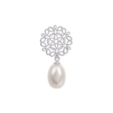 Intricate Reverie: 925 Silver Earrings with Exquisite Pearl Drop - Diavo Jewels