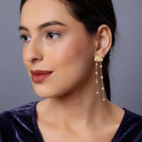 Cloudy Tassel 925 Silver Earrings - Diavo Jewels