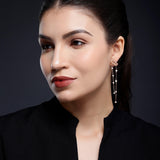 Cloudy Tassel 925 Silver Earrings - Diavo Jewels