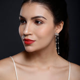 Cloudy Tassel 925 Silver Earrings - Diavo Jewels