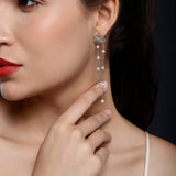 Cloudy Tassel 925 Silver Earrings - Diavo Jewels