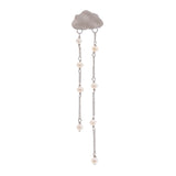 Cloudy Tassel 925 Silver Earrings - Diavo Jewels