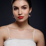 Ethereal Pearl Sculpture Silver Earrings - Diavo Jewels