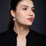 Plumeria Blossom 925 Silver Earrings - Diavo Jewels