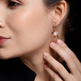 Plumeria Blossom 925 Silver Earrings - Diavo Jewels