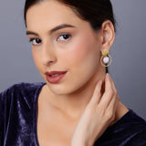 Coin Reflection Round Rings 925 Silver Earrings - Diavo Jewels