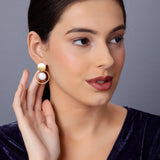 Coin Reflection Round Rings 925 Silver Earrings - Diavo Jewels