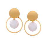 Coin Reflection Round Rings 925 Silver Earrings - Diavo Jewels