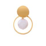 Coin Reflection Round Rings 925 Silver Earrings - Diavo Jewels