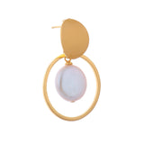 Coin Reflection Round Rings 925 Silver Earrings - Diavo Jewels