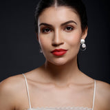 Coin Reflection Round Rings 925 Silver Earrings - Diavo Jewels